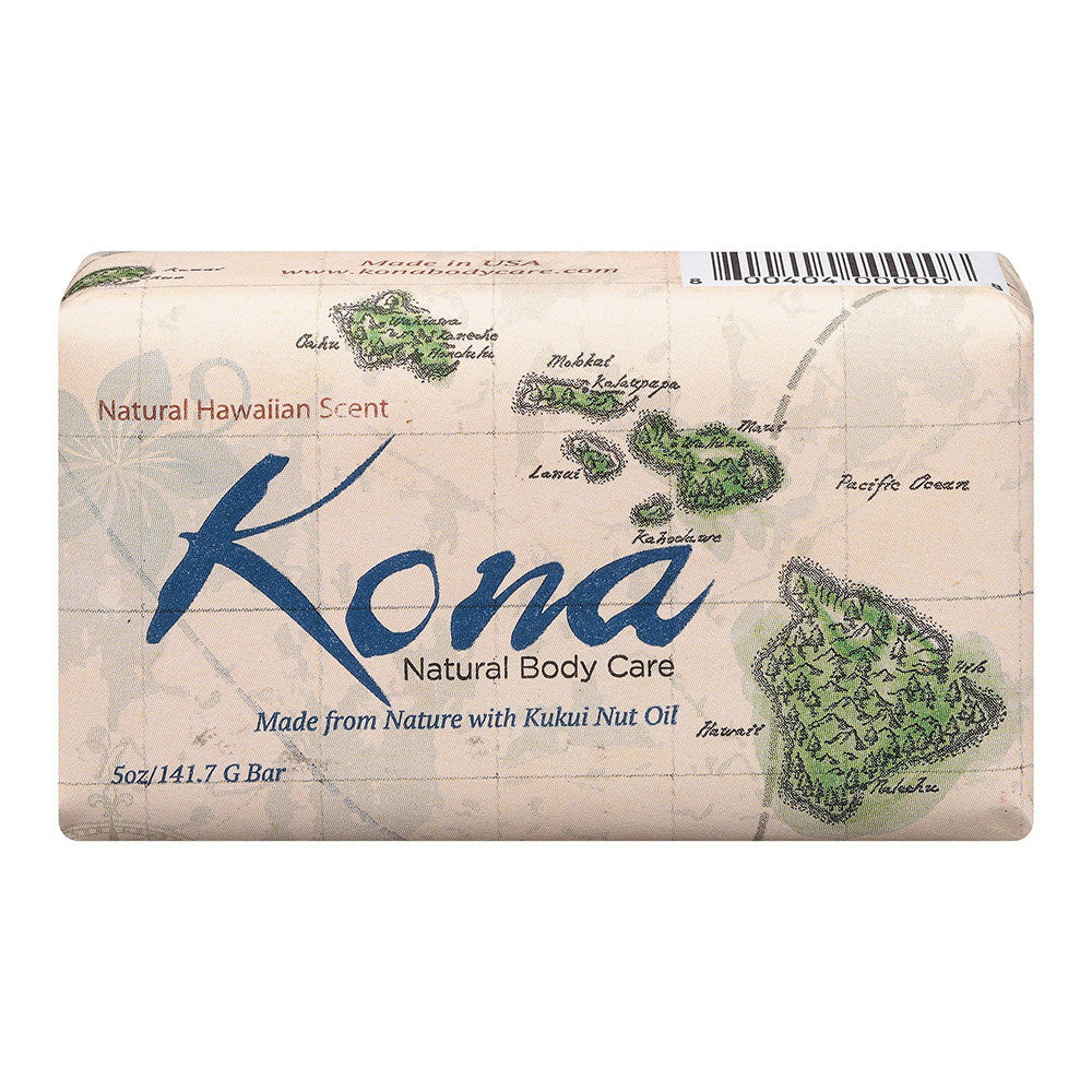 Kona Natural Body Care Bar Soap, Kukui Nut Oil, 5 Oz